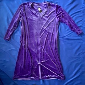 Purple zip up robe
